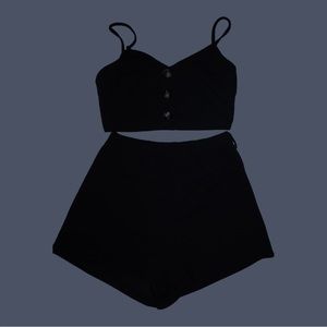 SHEIN Black Cami Top & Shorts